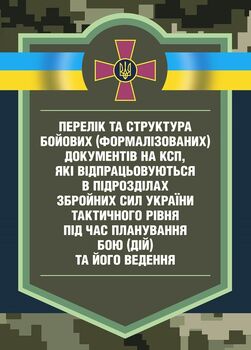 Перелік та структура бойових (формалізованих) документів на КСП, які відпрацьовуються в підрозділах Збройних Сил України тактичного рівня під час планування бою (дій) та його ведення (відділення, взвод, рота, батальйон та їм рівні)